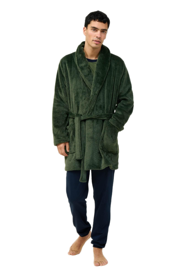 Vamp ανδρική σταυρωτή fleece ρόμπα 23646