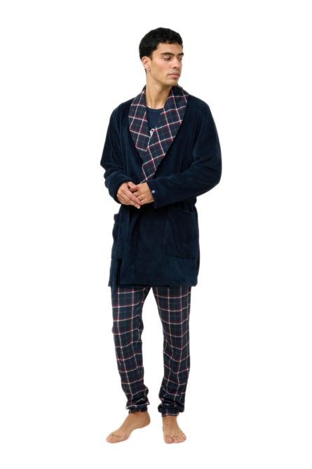 Vamp ανδρική σταυρωτή fleece ρόμπα 23691