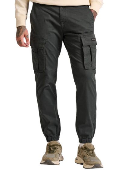 Funky Buddha ανδρικό comfort cargo παντελόνι με cuffed τελείωμα FBM010-030-02