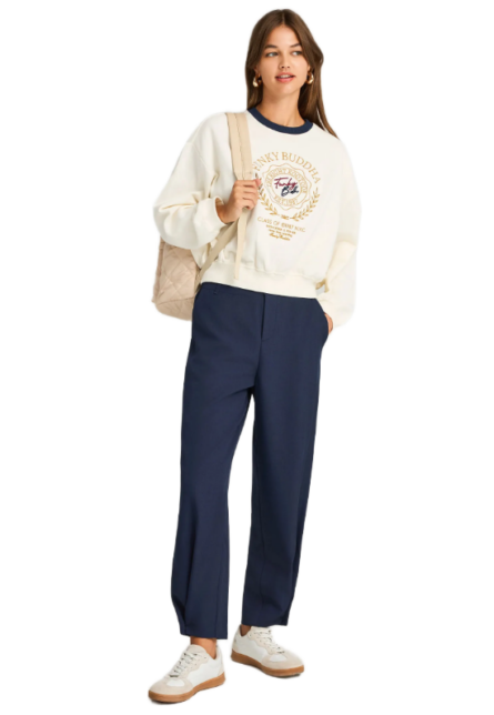 Funky Buddha γυναικείο tailored παντελόνι με κουμπί FBL012-123-02