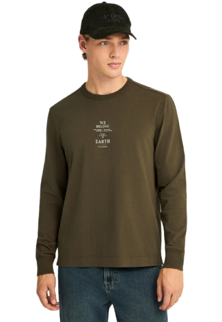 Funky Buddha ανδρική μακρυμάνικη μπλούζα με τύπωμα FBM012-008-07