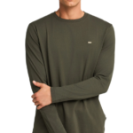 Funky Buddha ανδρική μακρυμάνικη μονόχρωμη μπλούζα FBM012-001-07