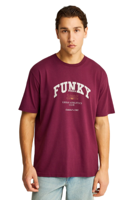 Funky Buddha ανδρικό t-shirt με τύπωμα FBM012-022-04