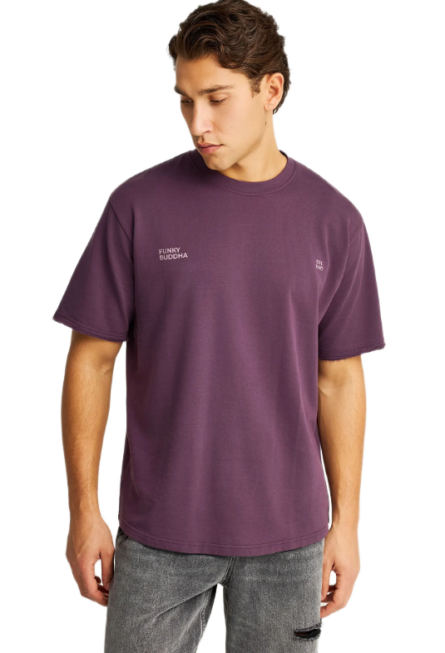 Funky Buddha ανδρικό t-shirt με τύπωμα FBM012-025-04