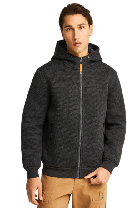 Funky Buddha ανδρική πλεκτή ζακέτα με κουκούλα FBM012-060-06