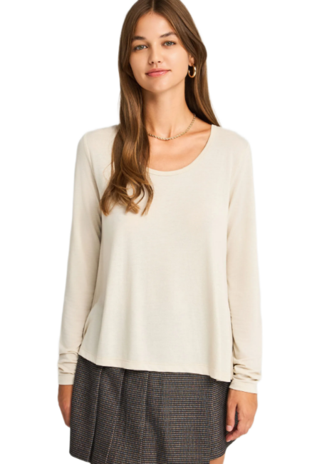 Funky Buddha γυναικεία μακρυμάνικη μπλούζα FBL012-100-07