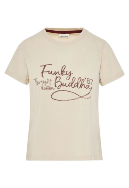 Funky Buddha γυναικείο t-shirt με τύπωμα FBL012-104-04