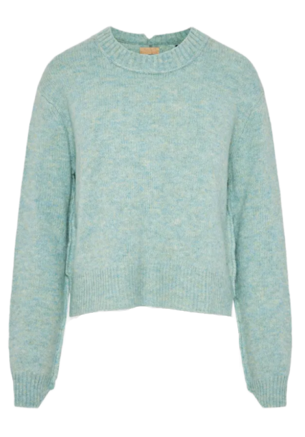 Funky Buddha γυναικεία μονόχρωμη πλεκτή μπλούζα FBL012-108-09