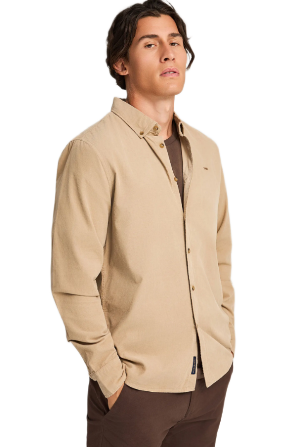 Funky Buddha ανδρικό κοτλέ πουκάμισο FBM012-003-05