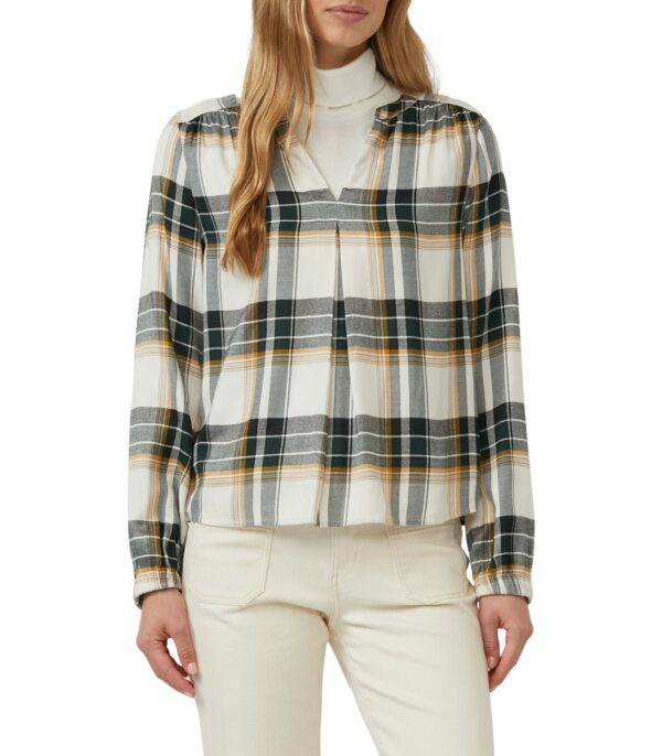 S'Oliver γυναικεία καρό μπλούζα με πιέτα 2170017 S'Oliver γυναικεία καρό μπλούζα με πιέτα 2170017