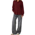 S'Oliver γυναικεία καρό μπλούζα με πιέτα 2170024