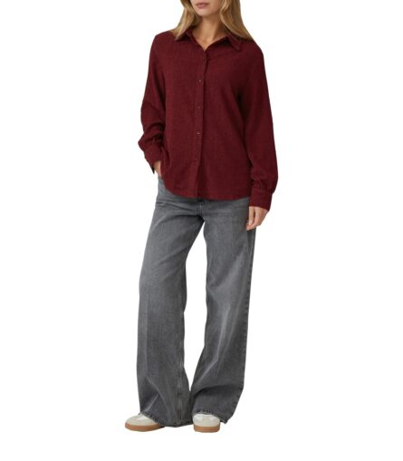 S'Oliver γυναικεία καρό μπλούζα με πιέτα 2170024