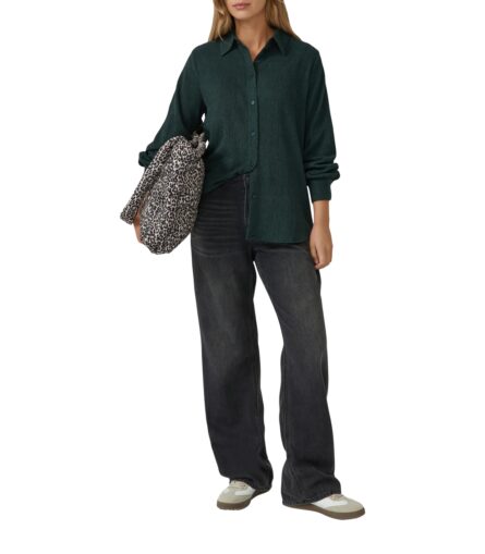 S'Oliver γυναικεία καρό μπλούζα με πιέτα 2170024