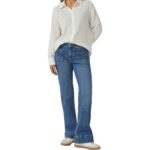 S'Oliver γυναικεία καρό μπλούζα με πιέτα 2170024