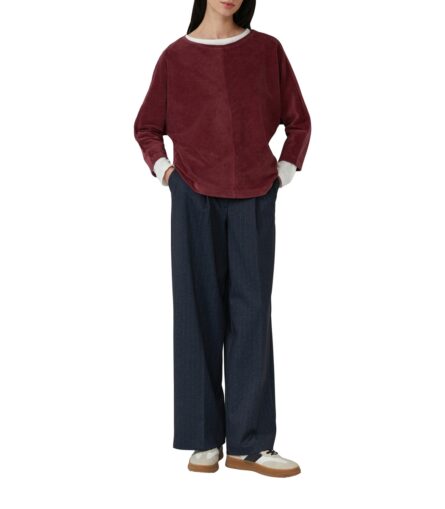 S'Oliver γυναικεία μπλούζα φούτερ κοτλέ με μανίκι νυχτερίδα 2170099