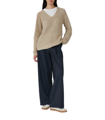 S'Oliver γυναικείο πλεκτό πουλόβερ με V λαιμόκοψη 2172629