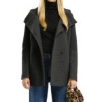 S'Oliver γυναικείο κοντό παλτό με κουκούλα 2171400