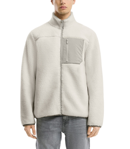 S'Oliver ανδρικό γούνινο μπουφάν με τσέπη 2167466