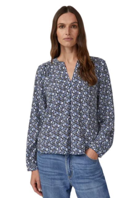 S'Oliver γυναικεία μπλούζα μακρυμάνικη εμπριμέ 2170014