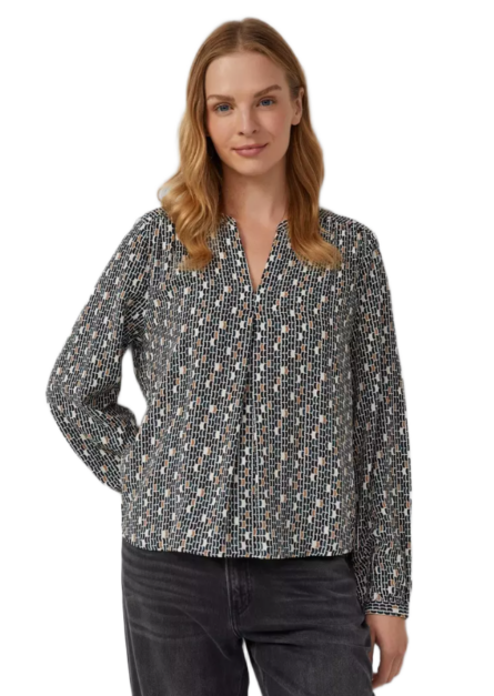 S'Oliver γυναικεία μπλούζα μακρυμάνικη εμπριμέ 2170014