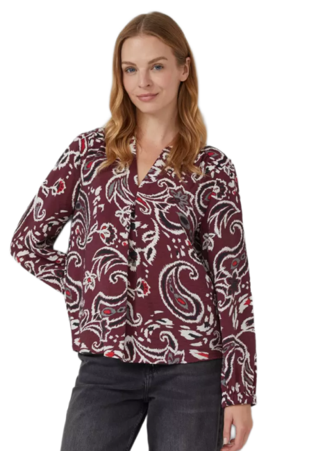 S'Oliver γυναικεία μπλούζα μακρυμάνικη εμπριμέ 2170028