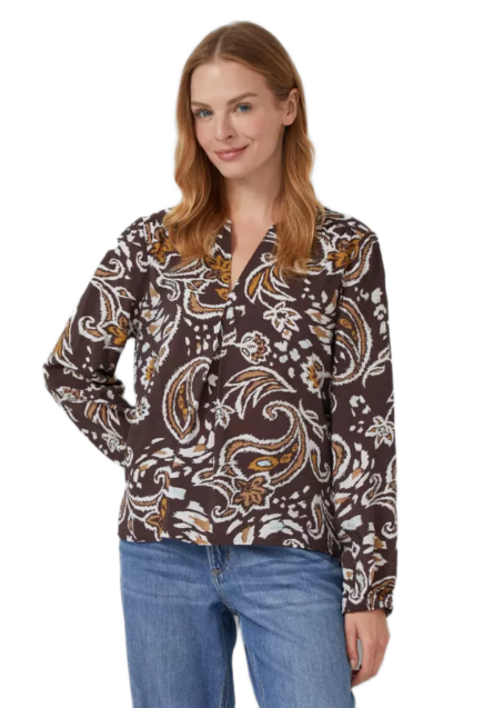 S'Oliver γυναικεία μπλούζα μακρυμάνικη εμπριμέ 2170028