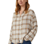 S'Oliver γυναικείο πουκάμισο καρό με γιακά βολάν 2170032