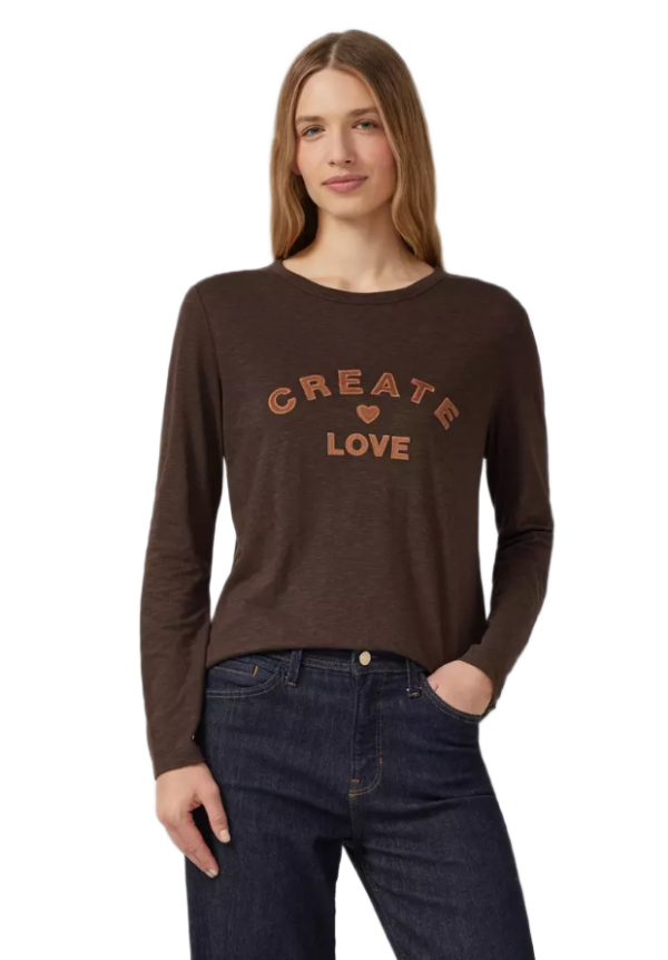 S'Oliver γυναικεία μπλούζα μακρυμάνικη με απλικέ σχέδιο 2170123