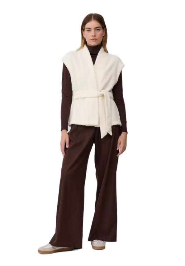 S'Oliver γυναικείο βελούδινο γιλέκο με ζώνη 2170349