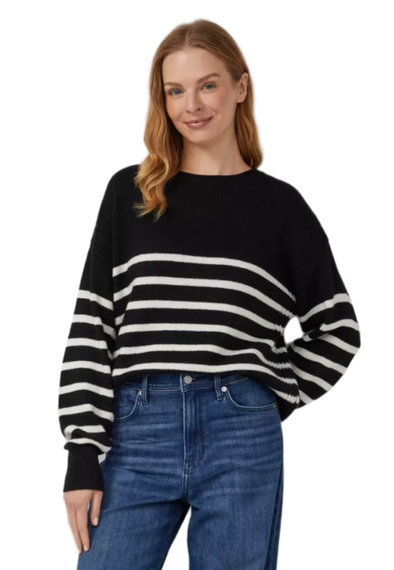 S'Oliver γυναικείο πλεκτό πουλόβερ με ρίγες 2168003