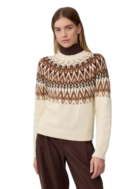 S'Oliver γυναικείο πλεκτό πουλόβερ με ζακάρ σχέδιο 2170439