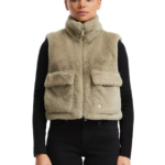 S'Oliver γυναικείο αμάνικο μπουφάν με γούνινη όψη 2168457