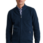 Navy & Green ανδρική πλεκτή ζακέτα με φερμουάρ 24YM.996/GZ.2