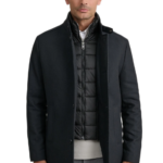 Navy & Green ανδρικό ημίπαλτο με εσωτερικό γιλέκο 24DD.040.2