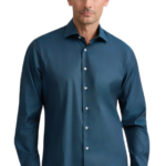 Navy & Green ανδρικό πουκάμισο μονόχρωμο comfort fit 24NG.EK049/NGM