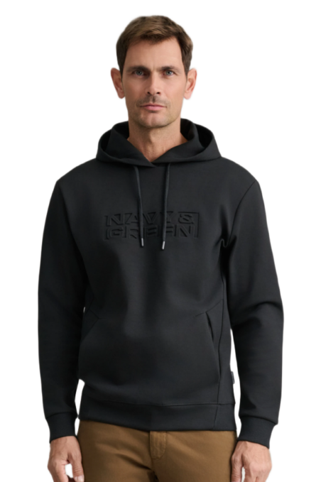 Navy & Green ανδρική μπλούζα φούτερ με κουκούλα 24TU.328/2H.1