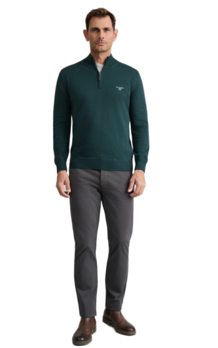 Navy & Green ανδρική πλεκτή μπλούζα με φερμουάρ 24YM.1027/LZ