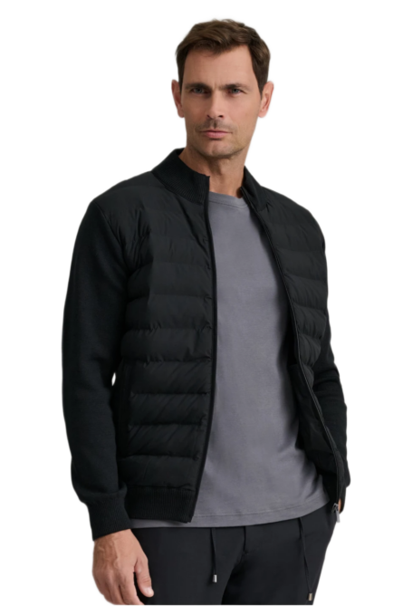 Navy & Green ανδρική πλεκτή μπουφανοζακέτα με φερμουάρ 24YM.1028/JGZ