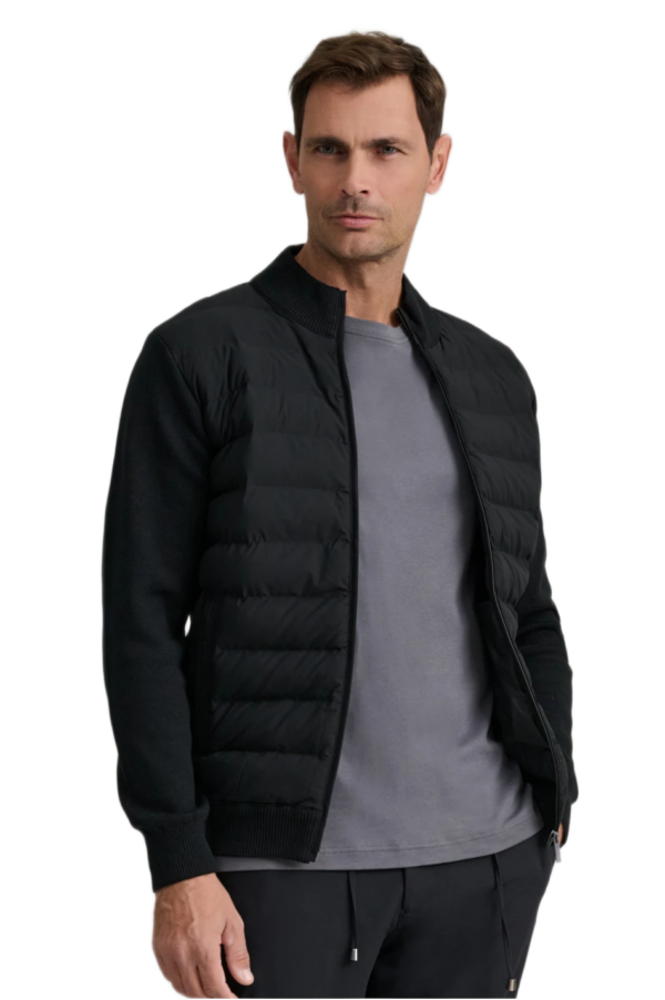 Navy & Green ανδρική πλεκτή μπουφανοζακέτα με φερμουάρ 24YM.1028/JGZ