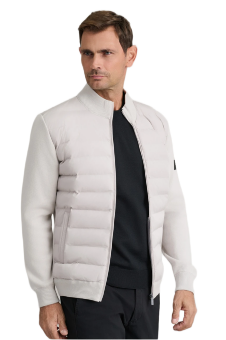 Navy & Green ανδρική πλεκτή μπουφανοζακέτα με φερμουάρ 24YM.1028/JGZ