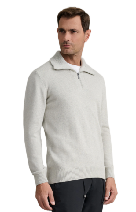 Navy & Green ανδρική πλεκτή μπλούζα με γιακά πόλο και φερμουάρ 24YM.1020/2LZ