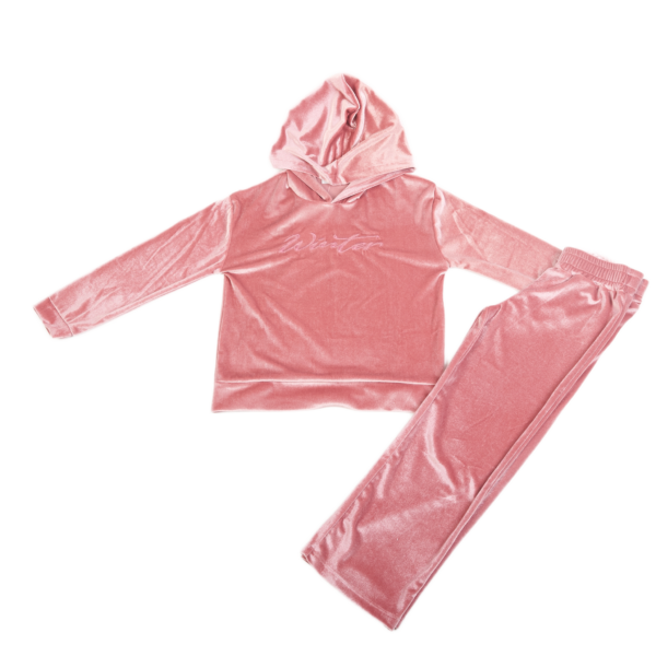 Trax παιδικό βελούδινο σετ με κουκούλα για κορίτσι 48654 Trax παιδικό βελούδινο σετ με κουκούλα για κορίτσι 48654