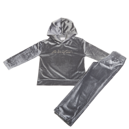 Trax παιδικό βελούδινο σετ με κουκούλα για κορίτσι 48654