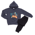 Trax παιδικό σετ φόρμας με κουκούλα και τύπωμα για αγόρι 48817