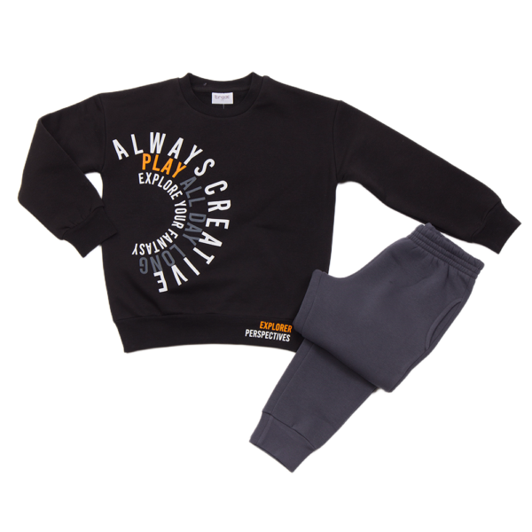 Trax παιδικό σετ φόρμας με τύπωμα για αγόρι 48834 Trax παιδικό σετ φόρμας με τύπωμα για αγόρι 48834