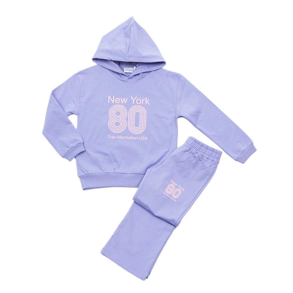 Trax παιδικό σετ φόρμας με κουκούλα για κορίτσι 48638