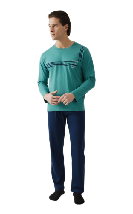 Minerva ανδρική χειμερινή πυζάμα Stay Strong 90-71272-308