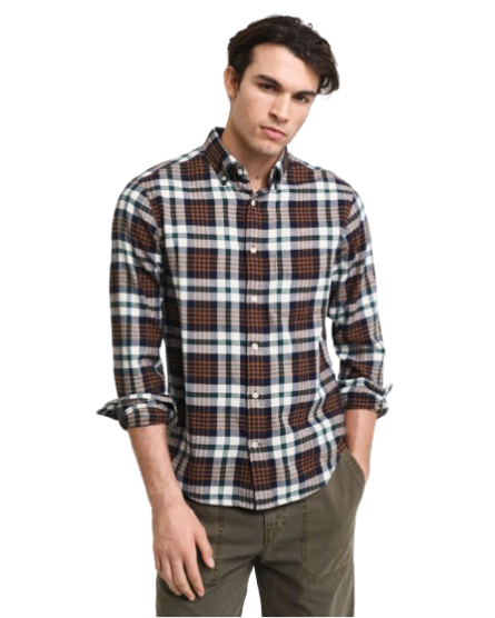 Gant ανδρικό πουκάμισο μακρυμάνικο καρό 3G3240216