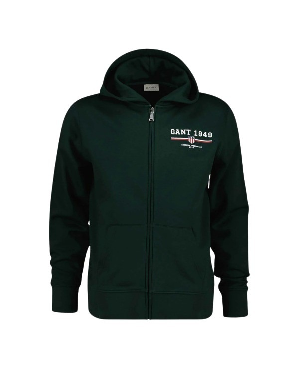 Gant ανδρική ζακέτα φούτερ με κουκούλα και λογότυπο 3G2067041