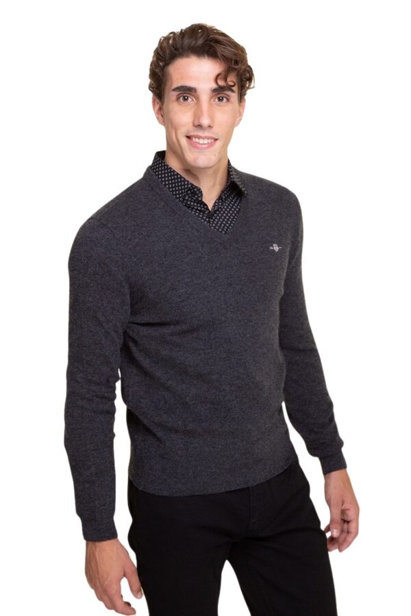 Gant ανδρική πλεκτή μπλούζα με V λαιμόκοψη 3G8050274